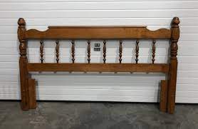 The headboard is completed with a standard queen size metal bed fra. Brown Solid Wood Low Profile Spindle Queen Or Full Size Headboard Creative Bargains