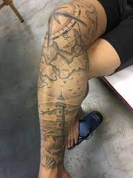 Full Leg Tattoo Healed Done By Jon Koon At Artistic Studio Hair And Tattoo Healing Tattoo Leg Tattoos Tattoos