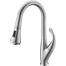 The sprayer is heavy in your hand and the spray is good. Lexora Home Garbatella Brass Kitchen Faucet With Sprayer In Brushed Nickel Lkfs9011bn