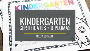 Playful design with editable lego bricks used coming in 5 basic colors: Free Editable Kindergarten Certificates And Graduation Diplomas Kindergartenworks
