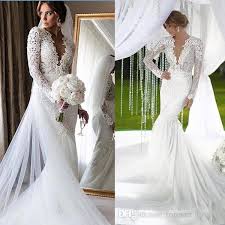 I love it and can't wait to wear it for our wedding. Sexy Berta Bridal Illusion Bodice Plunging V Neck Long Sleeved Lace Appliques Wedding Dress Mermaid Open Back Tulle Skirt Custom Made Wedding Dresses Designer 2015 Wedding Gowns From Forever Love U 189 95 Dhgate Com