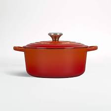 Le creuset dutch ovens and enameled cast iron cookware have been the world's color and quality benchmark for almost a century. Le Creuset Signature Flame 4 5 Qt Round Dutch Oven Crate And Barrel