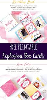 Because exploding boxes are cascading boxes, you'll need to create a few templates of varying sizes: Free Printable Explosion Box Card Amazingly Unique Card
