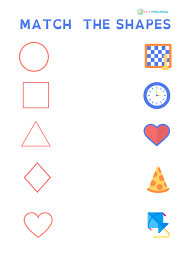 Students can fill in the appropriate word from the list. Shapes Matching Worksheets Free Preschool