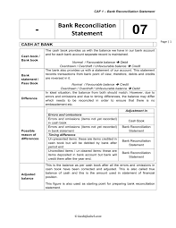 Prepare bank reconciliation statement for the month of december, 2007 by missing method using t accounts (for cash book and for bank anushree jadon on september 10, 2020 at 5:01 pm. Bank Reconciliation Statement Questions And Answers