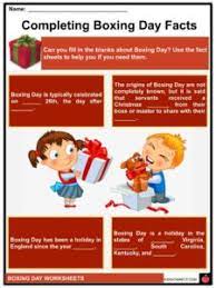 See more ideas about activities for kids, activities, kids. Boxing Day Facts Worksheets History Origins Celebrations For Kids