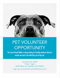 Maybe you would like to learn more about one of these? Pet Volunteer Opportunity Flyer