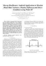 pdf shesop healthcare android application to monitor heart