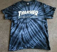 Black And Blue Tie Dye T Shirt Best Photographs Mens Thrasher Magazine Navy Blue Tie Dye T Shirt Size Medium Euc Fashion Cloth Popular In 2020 Aesthetic Shirts Tie Dye T Shirts Thrasher Shirt
