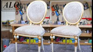 How to reupholster dining room chairs. Diy How To Reupholster A Dining Room Chair Alo Upholstery Youtube