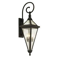 Troy Lighting Geneva 4 Light Vintage Bronze 37 5 In H Outdoor Wall Lantern Sconce With Clear Seeded Glass B6473 The Home Depot
