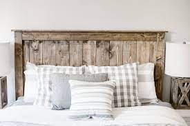 The Simple Farmhouse Wooden Headboard Local Customers Only Farmhouse Headboard Diy Headboard Wooden Wooden Headboard
