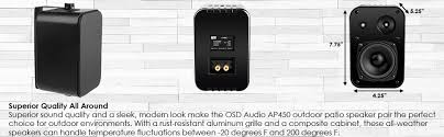 We did not find results for: Amazon Com Osd Audio 3 Way Outdoor Patio 4 Speaker Indoor Outdoor Stereo Pair Black Ap450 Home Audio Theater