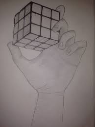 Pencil Drawing Of Rubik S Cube Pencil Drawings Drawings Cube Image