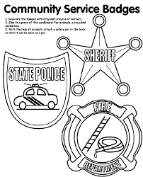 These alphabet coloring sheets will help little ones identify uppercase and lowercase versions of each letter. Community Service Badges Coloring Page Crayola Com