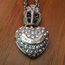 Juicy Couture Pave Gem Heart Necklace Juicy Couture Jewelry Necklaces Handmade Jewelry Juicy Couture