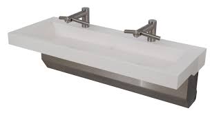 slab edge basin integral sink, wall