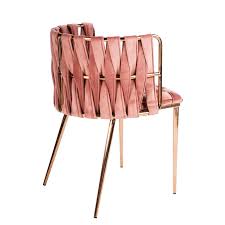 Milano Dining Chair In Rose And Gold Chairish Upholstered Dining Chairs Dining Chairs Solid Wood Dining Chairs