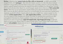 Cara melamar kerja di jobstreet cukup mudah untuk dilakukan. Resume X Pert Tips Memohon Kerja Di Jobstreet Facebook