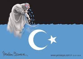 .yaşayan müslüman türkler, hala maocu kızıl çin rejiminin zulmü altında yaşamaktadırlar. Dogu Turkistan Ibrahim Ozdabak Karikaturleri