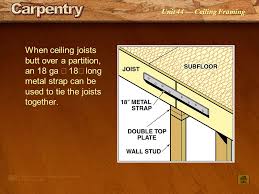 Ceiling joist spans for southern yellow pine, douglas fir, and eastern note: Unit 44 Ceiling Framing Ceiling Joists Laying Out Ceiling Frames Constructing Ceiling Frames Attic Scuttles Constructing Flat Roof Ceilings Ppt Video Online Download