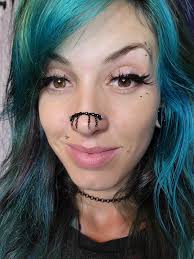 B[lack Spinel] THE FOOL [w/black Chain] Nose Chain