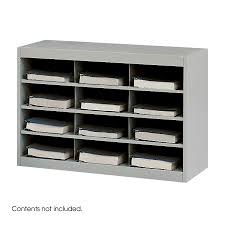 Legal size mail and literature sort module closed back with 6 riser and 36 adjustable openings (30. E Z Stor Steel Project Organizer 12 Compartments Safco Products