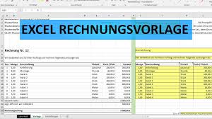 Im rahmen der umsatzsteuer gibt es auch noch einen sonderfall, die sogenannte kleinbetragsrechnung. Excel Rechnungsvorlage Youtube