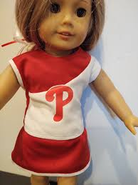 PHILLIES Philadelphia Ball Girl or Cheerleader Doll Outfit