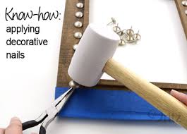 This counter stool is a fabulous addition to any home setting and is easy to match with. Diy Home Decorating How To Use Decorative Nails Nailhead Trim Makesomething Blog