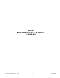 Alesis Quadraverb Ii Service Manual V2 00 12 12 95
