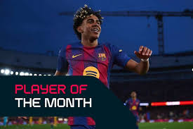 Which Barcelona star has been named Flashscore Player of the Month?