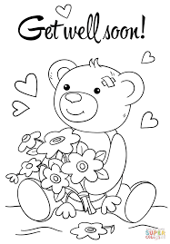 Cute Get Well Soon Coloring Page Free Printable Coloring Pages Cute Coloring Pages Teddy Bear Coloring Pages Coloring Pages For Kids