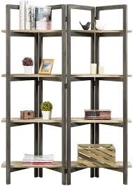 Maybe you would like to learn more about one of these? Amazon Com Mygift Vintage Gray Wood Room Divider Frame With Four Removable Burnt Wood Shelves Furniture Decor