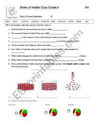 You can find an assortment of printable reading wo. States Of Matter Test Esl Worksheet By Victoriaproulx