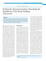 'the role of bacteria as anticancer agent was recognized compared to two other sections of a typical research paper, namely methods and results, introduction and discussion are more difficult to write. Pdf Writing The Discussion Section Describing The Significance Of The Study Findings