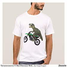 Tyrannosaurus T Rex Dinosaur Riding Motorcycle T Shirt T Shirt Shirts Shirt Designs