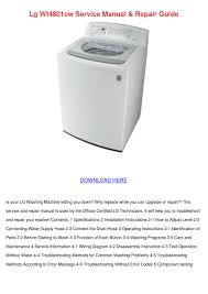 Let me tell you a secret these washer have more than just one common repair! Lg Wt4801cw Service Manual Repair Guide By Clydebrackett Issuu