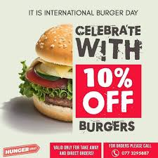 Americans eat over 50 billion burgers a year, so it's only fitting we set aside a whole day for these special sandwiches. Hunger Street It S International Burger Day Enjoy This Facebook