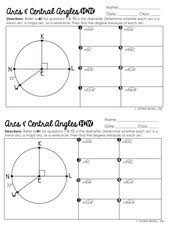 Ideas And Resources For The Secondary Math Classroom Mtbos30 Central Angles And Arcs Circle Math Geometry Worksheets Teaching Geometry