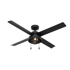 A kit can be added, however. Hunter 50336 Spring Mill 52 Inch 4 Blade Led Outdoor Ceiling Fan In Matte Black