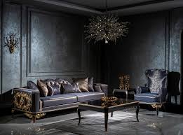 Gray is a beautiful (and surprisingly warm) decorating palette. Casa Padrino Luxury Baroque Sofa Blue Black Gold Magnificent Living Room Sofa With Decorative Pillows Baroque Furniture Noble Magnificent