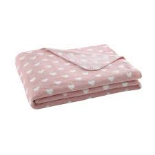 Couverture Bebe Rose 130 X 170 Cœur Bebe Rose Plaid Rose Maison Du Monde