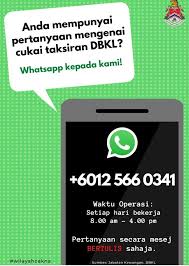 Hebahan Nombor Rasmi Unit Hasil Cukai Jabatan Kewangan Melalui Aplikasi Whatsapp Portal Rasmi Dewan Bandaraya Kuala Lumpur