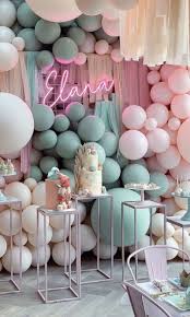 Celebrate with a pastel themed baby shower. Party Inspo Girls Party Ideas Balloon Garland Birthday Party Ideas Pastel Baby Shower Birthday Balloon Decorations Baby Shower Decorations