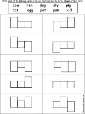 Rd.com knowledge grammar & spelling as strange as it sounds, the english alphabet had sev. Farm Word Shape Puzzle 3 Letter Words Enchantedlearning Com