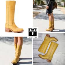 $458 frye mens campus inside zip waxed suede/ leather boots, wheat, sz 11.5 usa. Frye Shoes Frye Campus 4l Yellow Leather Pull On Boots 75 Poshmark