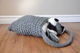 Ringo Raccoon Pillow Cover/Bag Crochet pattern by Sincerely Pam