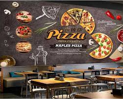 Beibehang Customize Any Size Creative Cartoon Pizza Mural 3d Wallpaper Cafe Restaurant Bar Background Decorative Mural Painting Wallpapers Aliexpress Cafe Decor Street Food Design Restaurant Kitchen