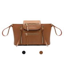 Amazon Com Stroller Organizer With Insulated Cup Holder By Miss Fong Stroller Accessory Bag Stroller Caddy With Adjustable Strap To Fit All Strollers Brown Baby